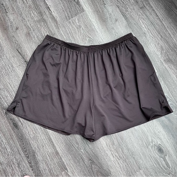 GABAR Swimwear Chlorine Resistant Brown Swim Shorts with Pockets Plus Size 22W - Picture 2 of 16